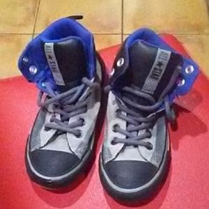 Converese grey blue suede shoes